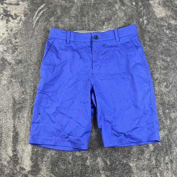 Nike Dri-Fit Standard Fit Blue Polka Dot Golf Shorts 9" Inseam Men's 32 NWT - Picture 1 of 9